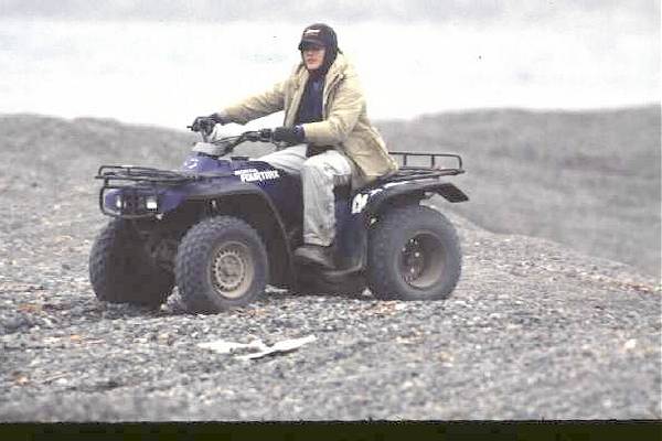 Christopher on ATV at Gambell, St. Lawrence Island, Bering Sea, Alaska